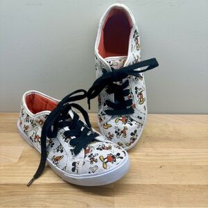 Disney Mickey Mouse Lace-Up Women's Sneakers. Red, White & Black   Size 8